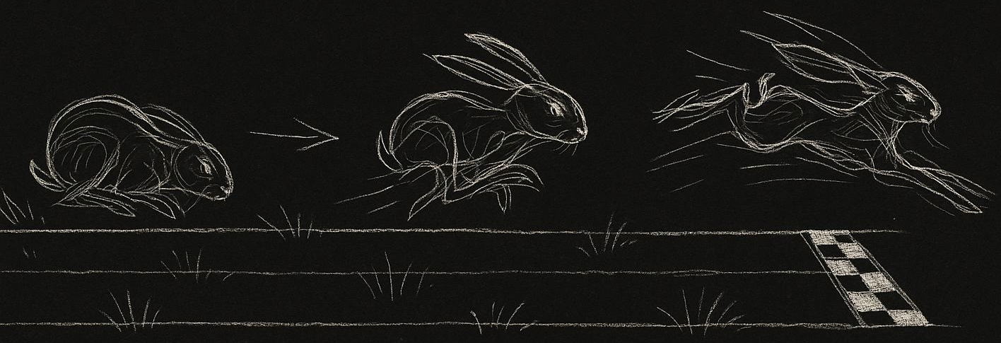 Rabbits racing